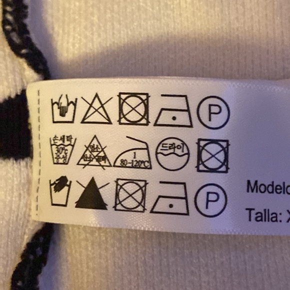 NWT. Massimo Dutti Pale Ecru/Black Striped Knit Cardigan. Size XS. - Picture 12 of 12